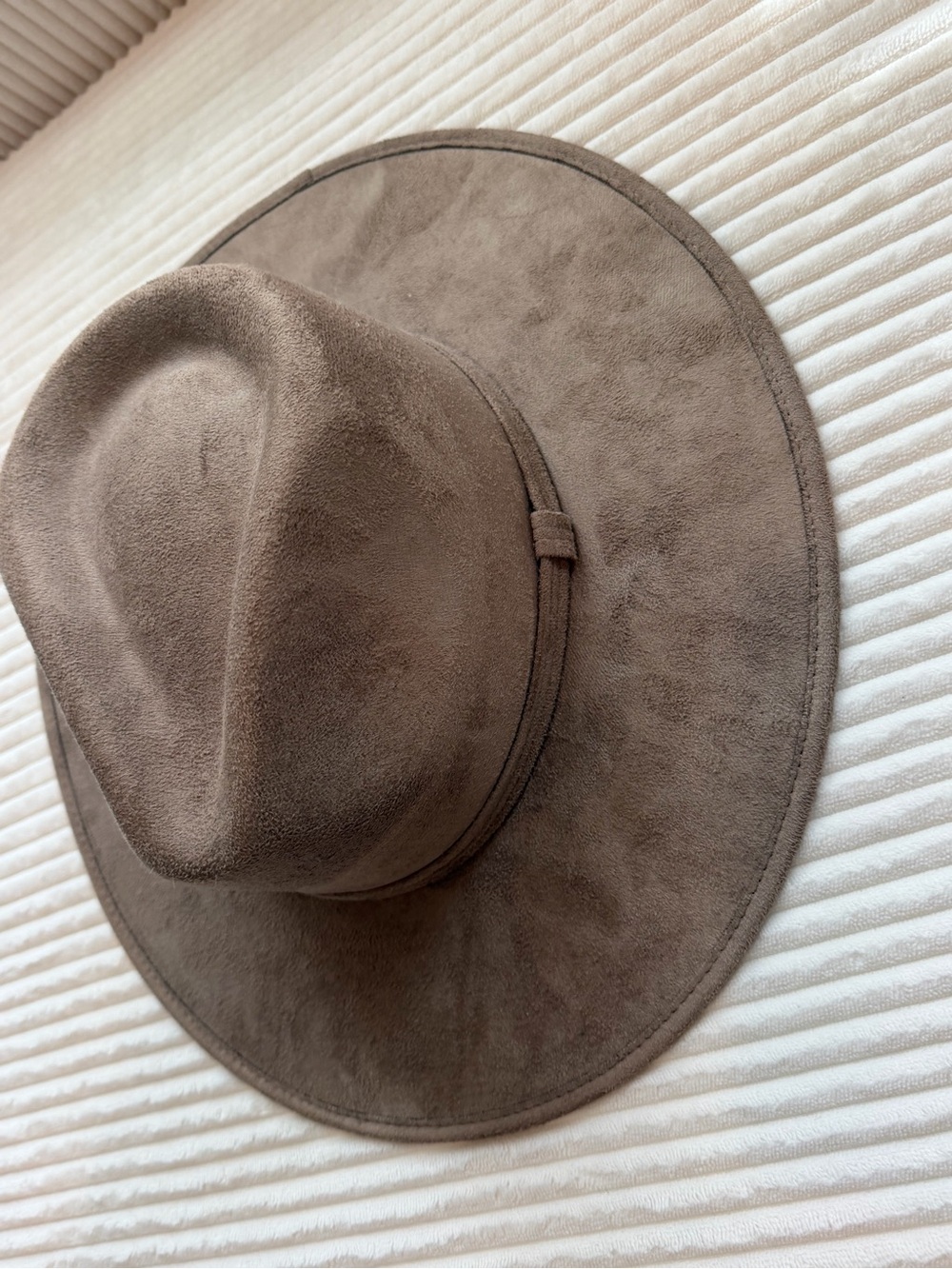 The Modern Cactus Co Brown Vegan Suede Wide Brim Hat